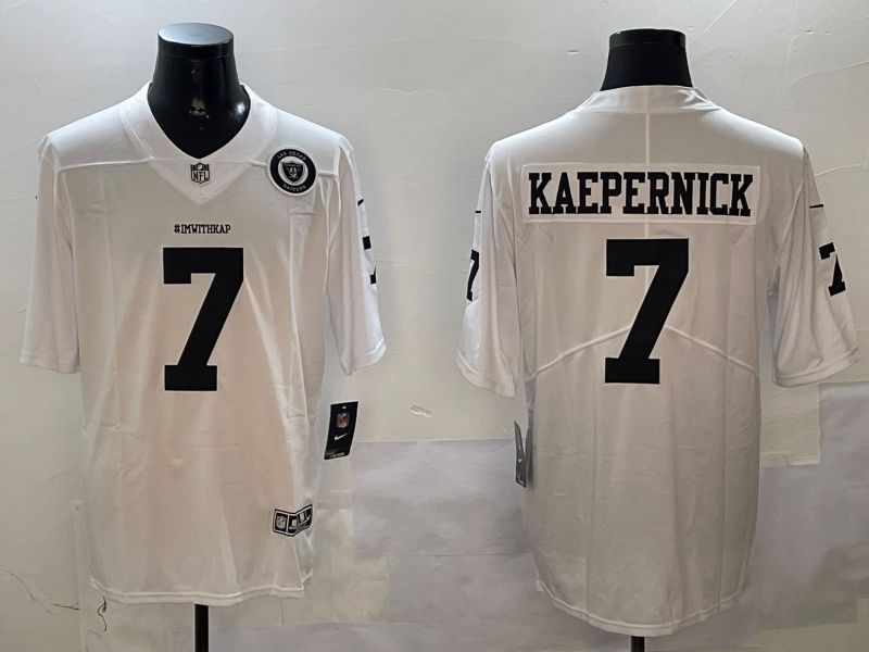 Men Oakland Raiders #7 Kaepernick White Second generation 2024 Nike Limited NFL Jersey style 2